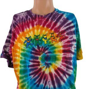 Maine T Shirt Mens Size L Tie Dye Moose Grateful Dead Theme